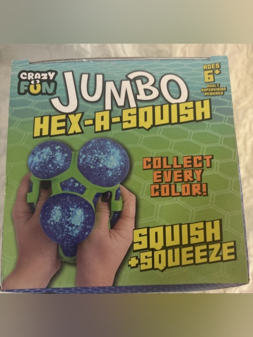 Jumbo Hex-A-Squish Kids Toy - Blue
